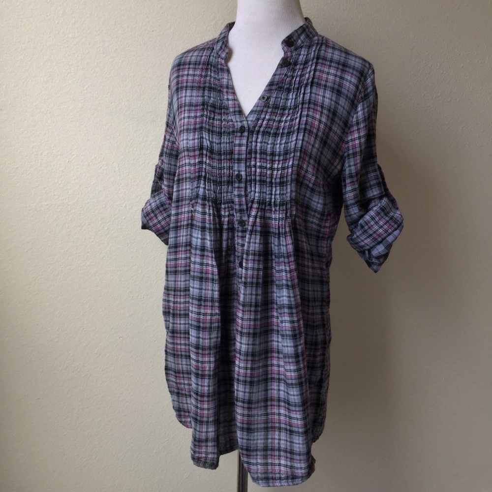 Plaid Tunic Shirt